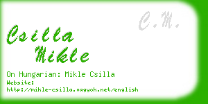 csilla mikle business card